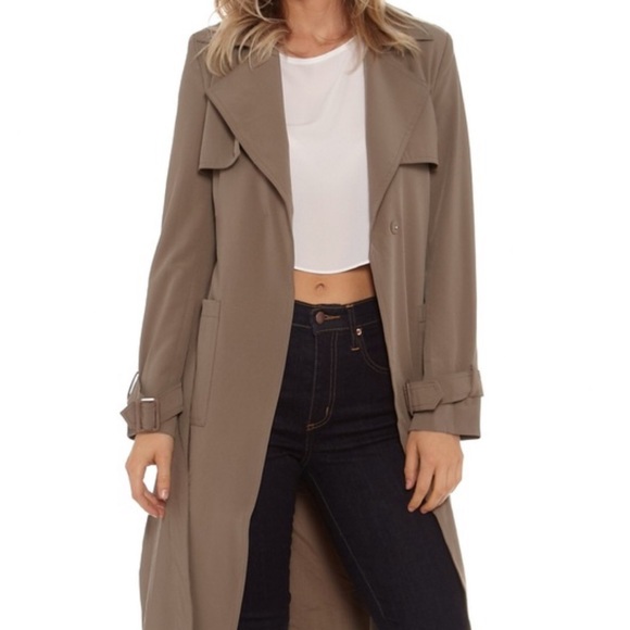 Nasty Gal Jackets & Blazers - Nasty gal hunter green trench coat xs